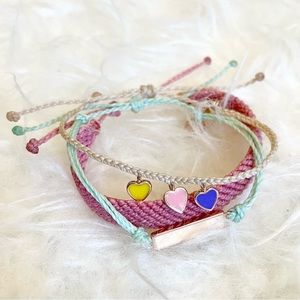 Pura Vida Pastel Hearts Bracelet Stack